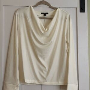 Banana Republic Ivory Cowl Neck Blouse